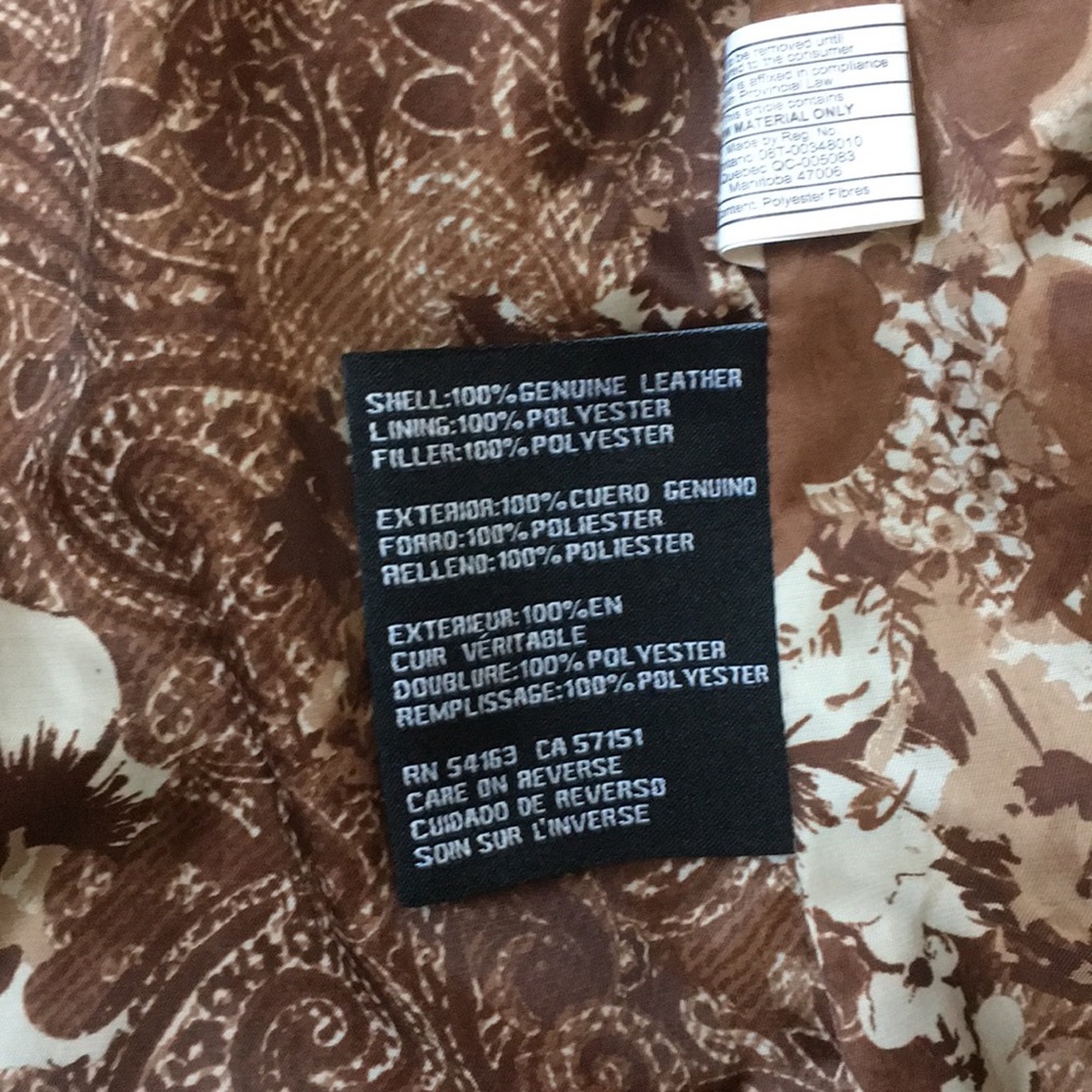 Brown leather jacket - Picture 3 of 3